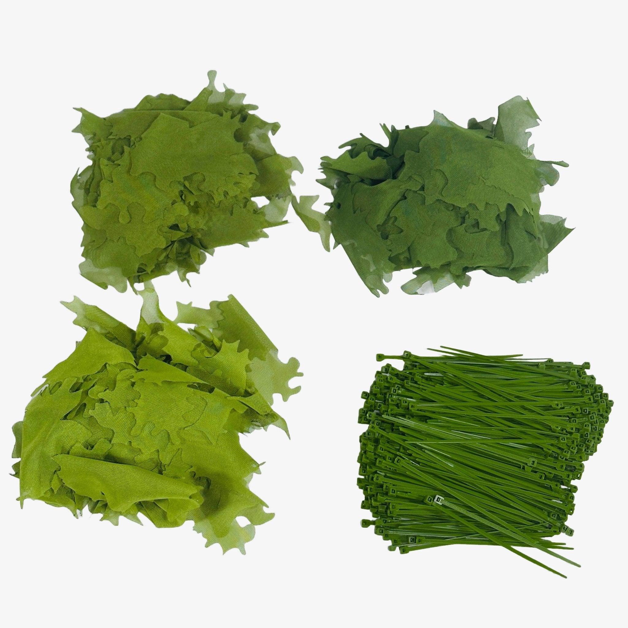 Adaptive Ghillie Mesh (AGM) Leafs – 100g Pack - Kicking Mustang Concealment System