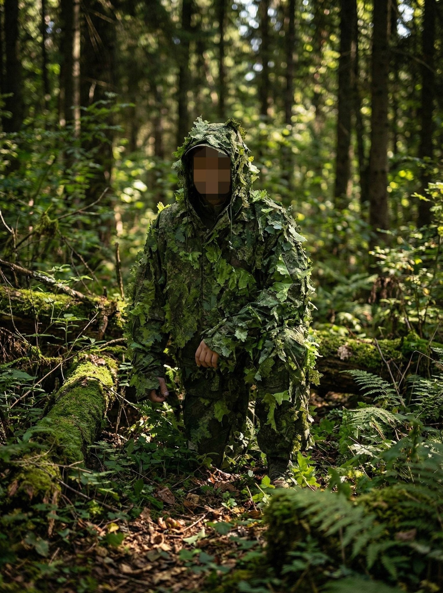 Green Ghillie Suit - Woodland Camouflage for Hunting & Airsoft