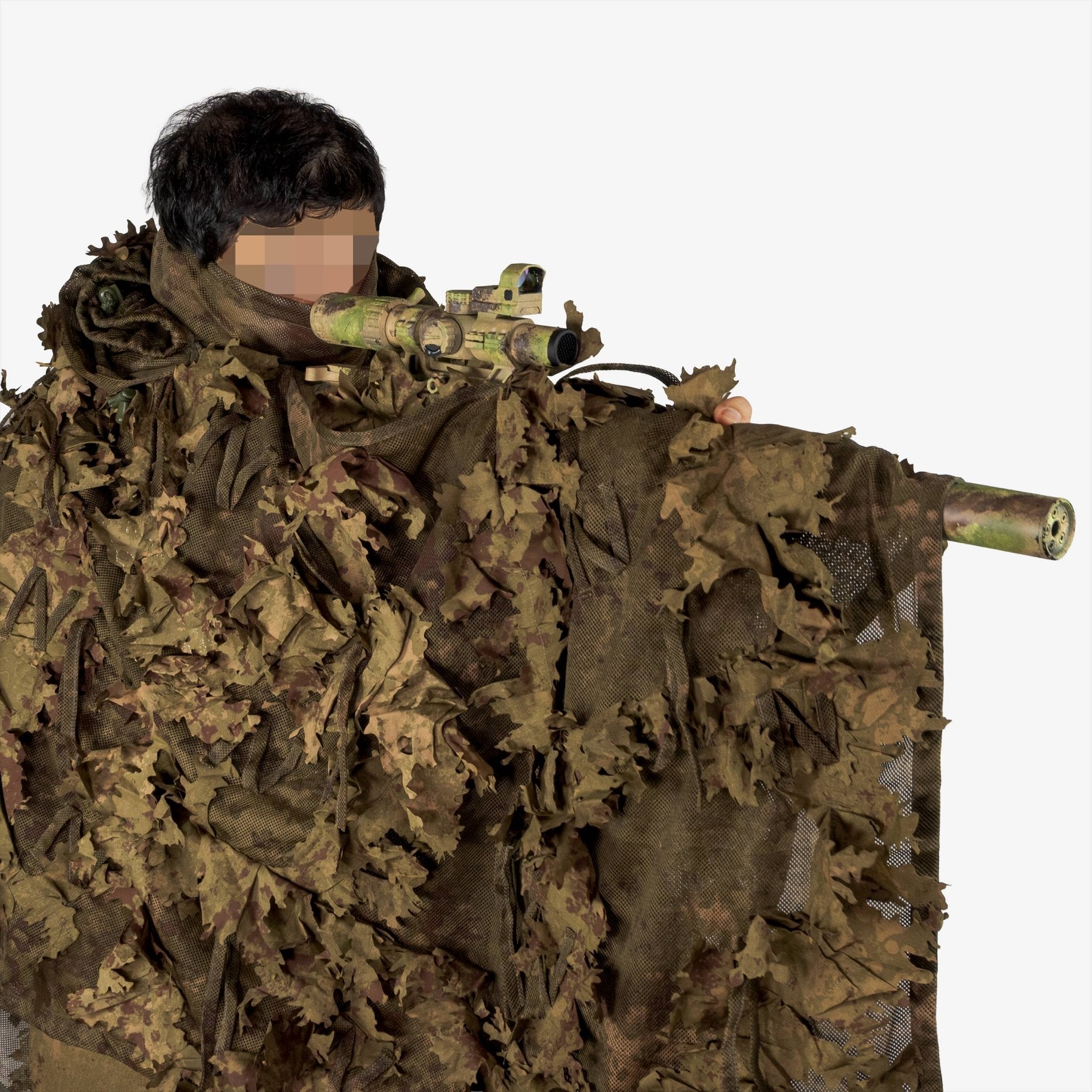 Next Gen Ghillie Poncho - Tactical Concealment System | Kicking